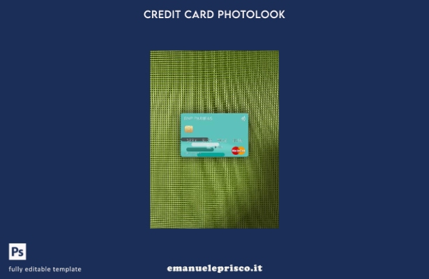 modello frontale photolook mastercard USA BNP Paribas Bank in stile verificato